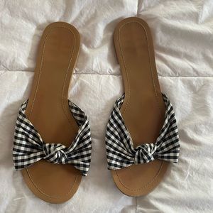 Gingham sandals